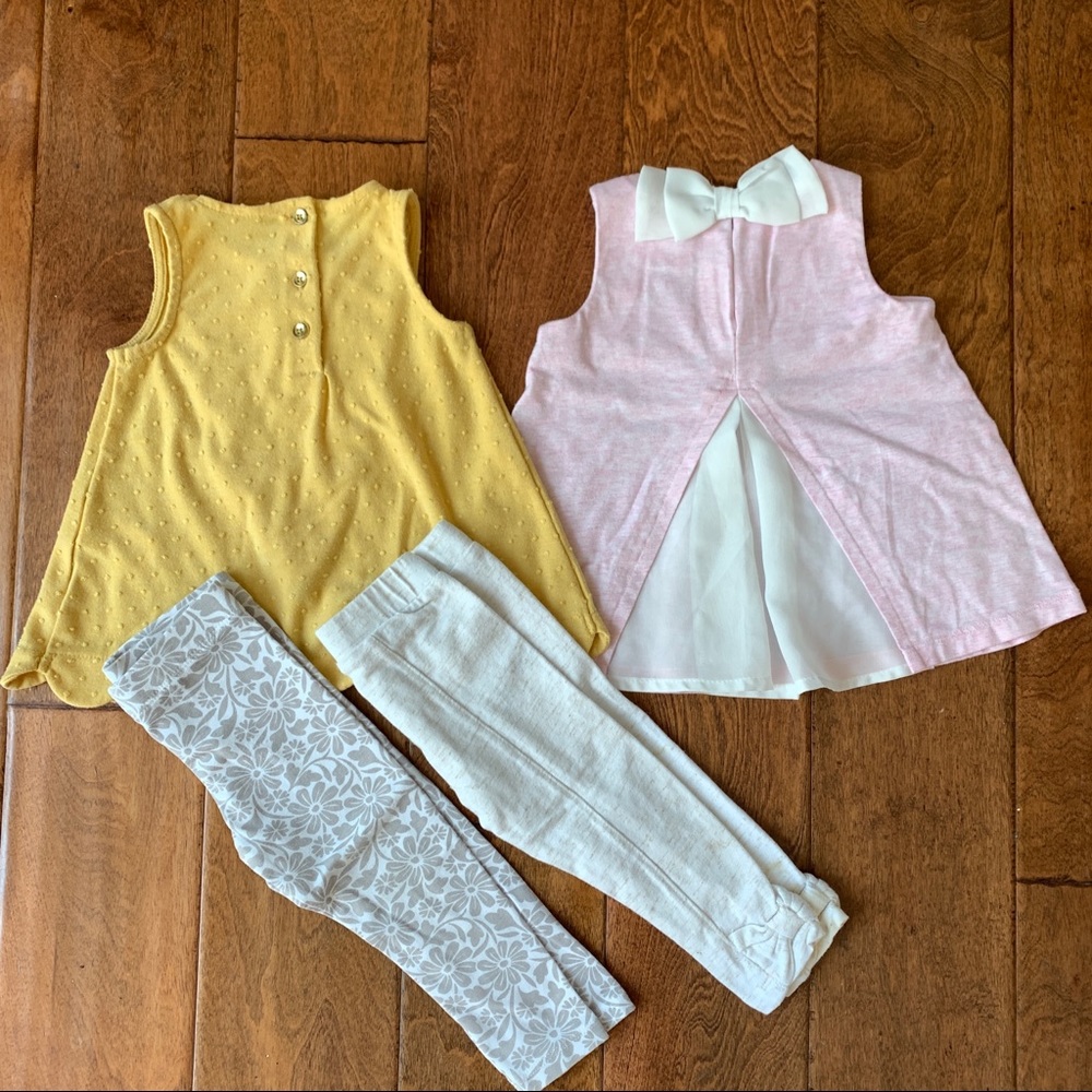 2 set of Dylan and Abby dress / tunic legging set